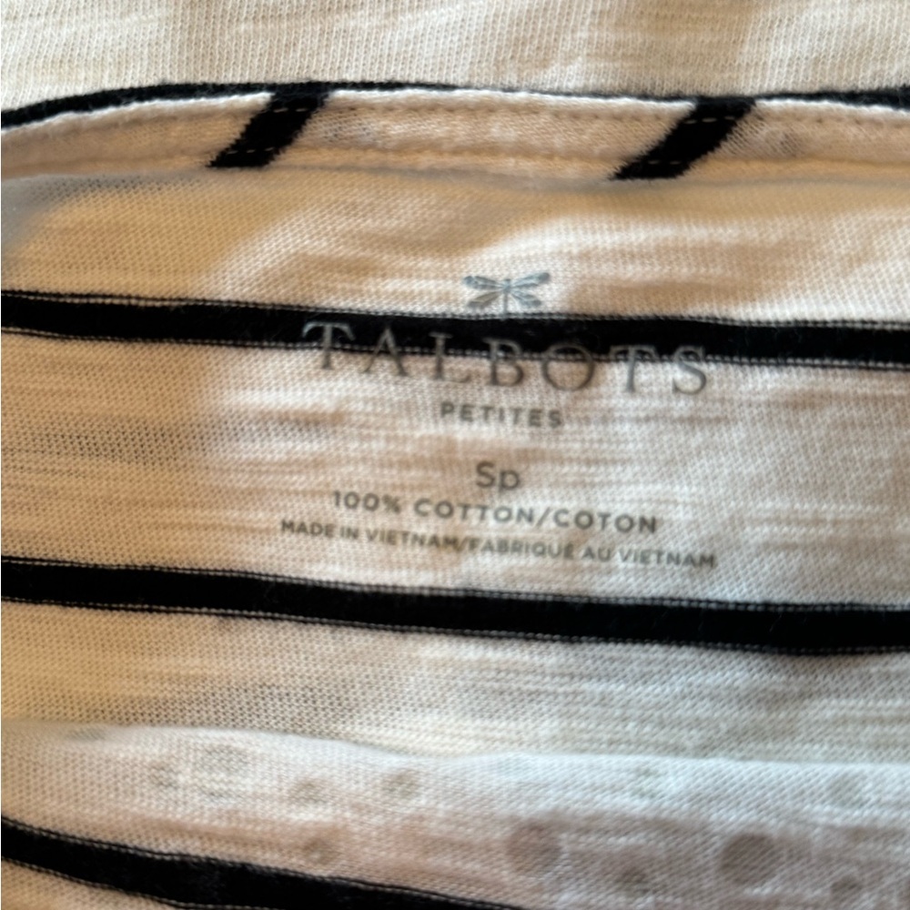 Talbots Rhinestone Stripe Tee - Picture 3 of 4